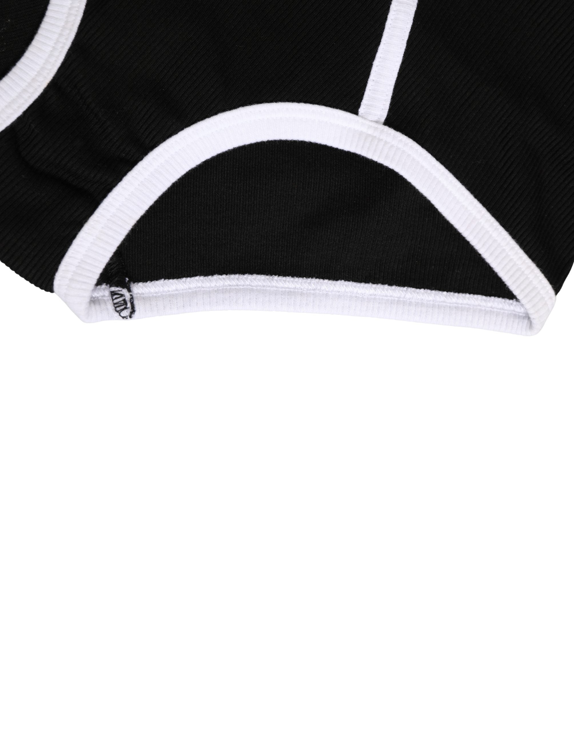 Black White Logo Waistband Coulotte Panty Underwear