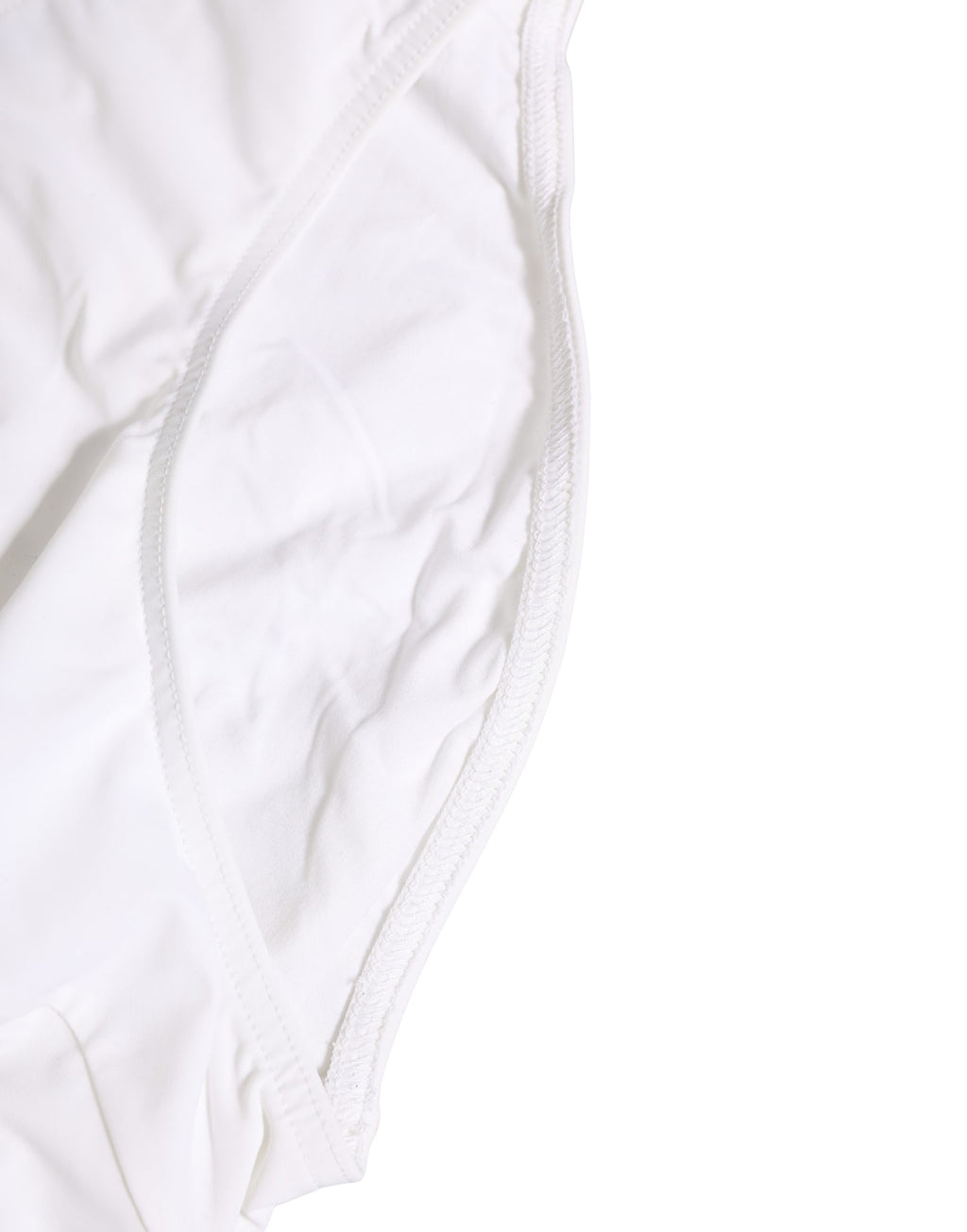 White Stretch Drawstring Swim Brief Swimwear