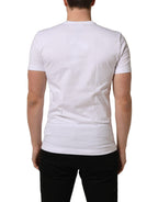 White DG Logo Cotton Crew Neck Men T-shirt