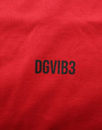 Red Cotton Graphic Print Crew Neck T-shirt