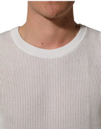 White Silk Crew Neck Sleeveless tank T-shirt
