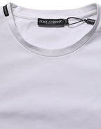 White Cotton Short Sleeves Crew Neck T-shirt