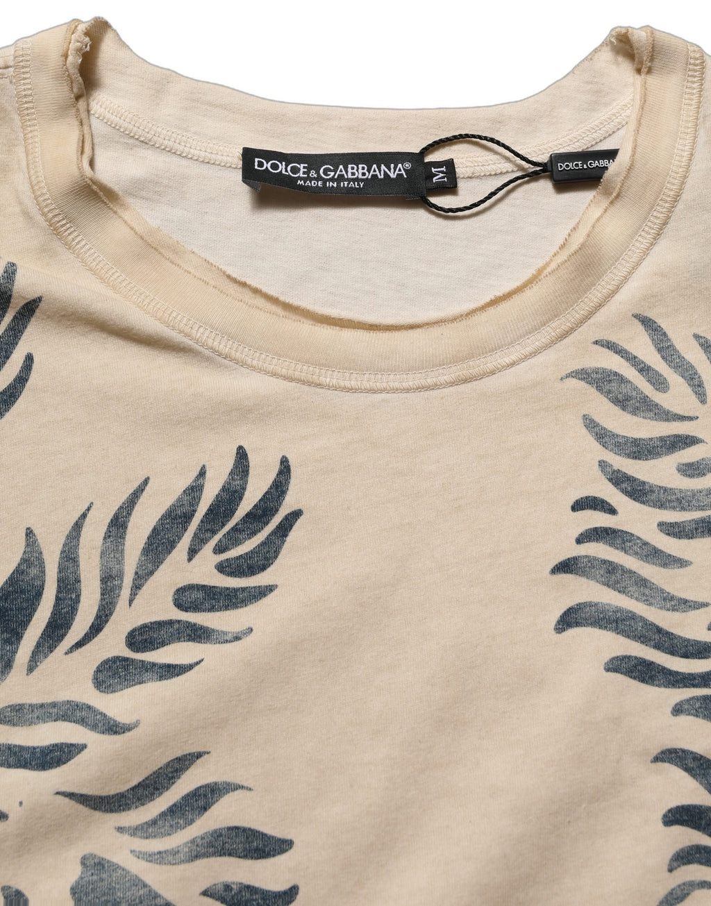 Beige Cotton Graphic Print Crew Neck  T-shirt