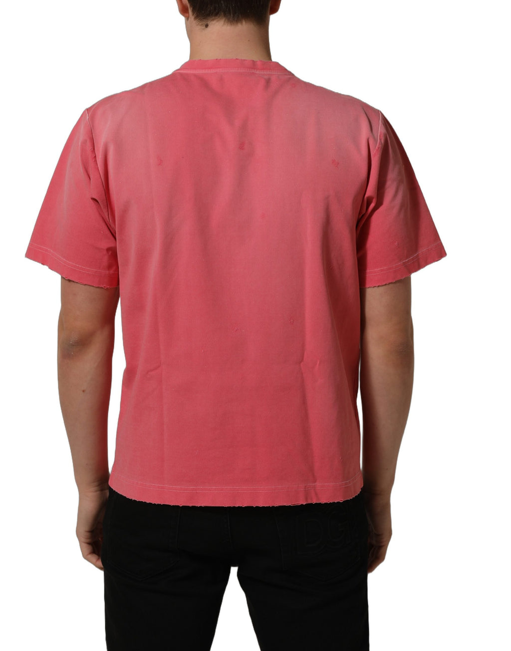 Pink Re-Edition Distressed Crew Neck T-shirt