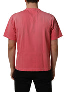 Pink Re-Edition Distressed Crew Neck T-shirt