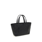 Gray Cotton Shoulder Bag