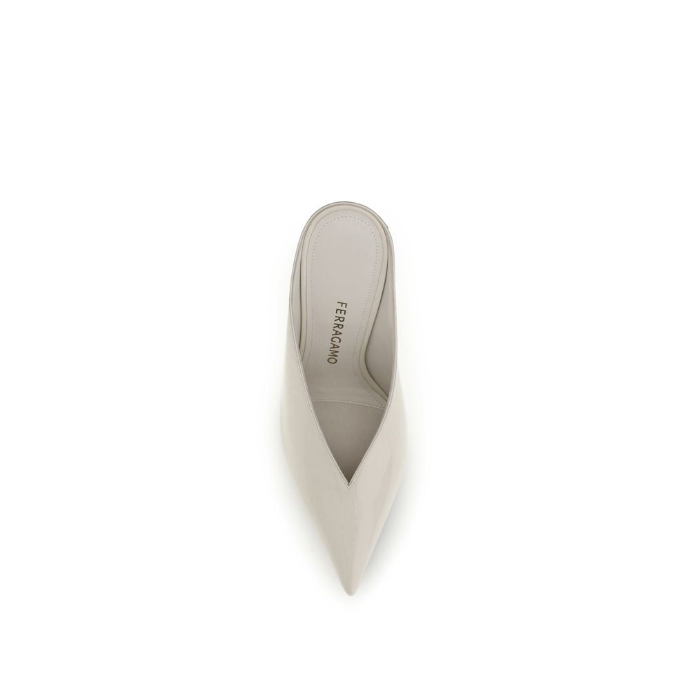 Beige Calf Leather Bos Taurus Mules
