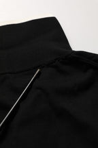 Black Cotton Collared Short Sleeves Polo T-shirt
