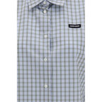 Blue Cotton Pattern Shirt