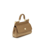 Beige Calf Leather Bos Taurus Handbag