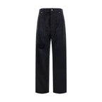 Black Cotton Casual Pants