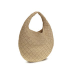 Beige Raffia Shoulder Bag
