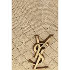 Beige Raffia Shoulder Bag