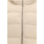 Beige Polyester Full-Length Jacket