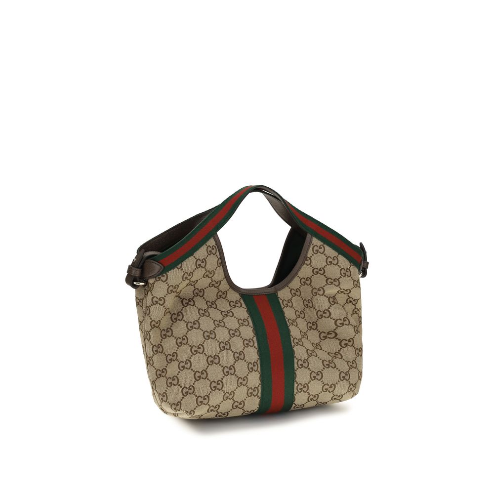 Beige Fabric Shoulder Bag