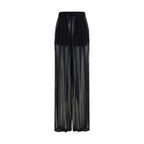 Black Silk Casual Pants