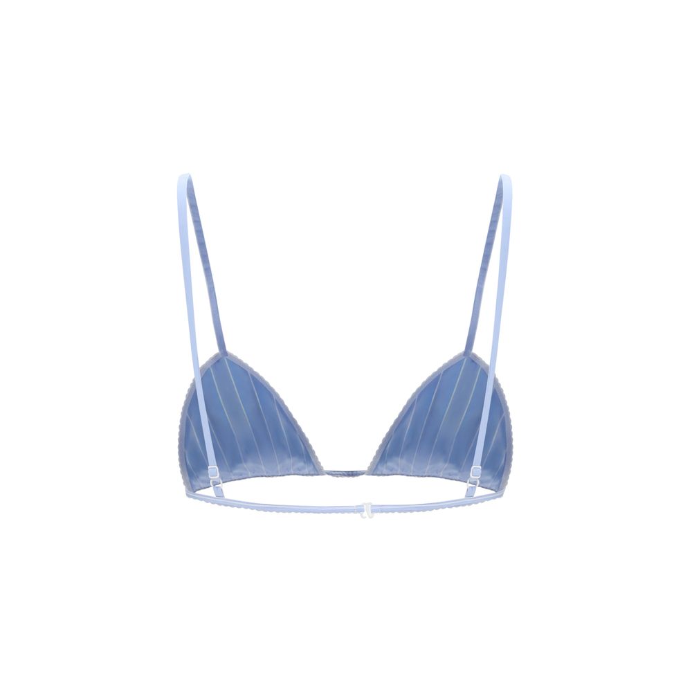 Blue Polyamide Bra