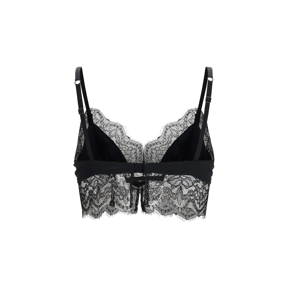 Black Silk Bra