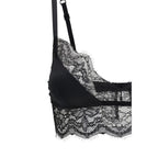 Black Silk Bra