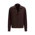 Brown Silk Dress Shirt