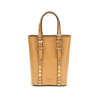 Beige Calf Leather Bos Taurus Shoulder Bag