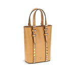 Beige Calf Leather Bos Taurus Shoulder Bag