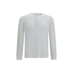 White Cotton Long Sleeve T-Shirt