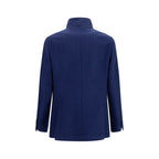 Blue Cashmere Full-Length Jacket