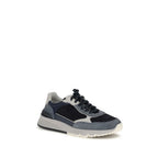 Blue Calf Leather Bos Taurus Athletic Sneakers
