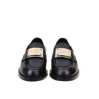 Black Calfskin Slip-On Loafers