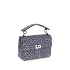 Blue Fabric Shoulder Bag