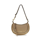 Beige Calf Leather Bos Taurus Shoulder Bag