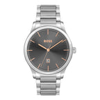Gray Stainless Steel Dress Watch