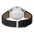 Black Leather Dress Watch