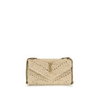 Beige Raffia Shoulder Bag