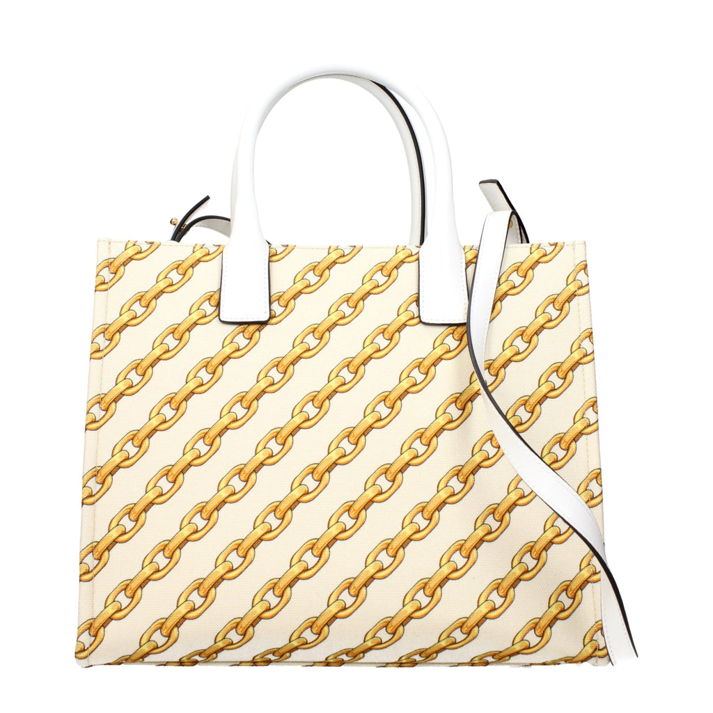 Beige Fabric Handbag