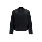 Black Cotton Biker Jacket