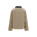 Beige Cotton Leather Jacket