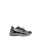 Gray Polyurethane Athletic Sneakers