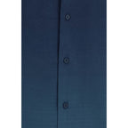 Blue Viscose Pattern Shirt