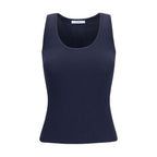 Blue Viscose Tank Tops