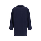 Blue Wool Oves Aries Full-Length Jacket