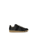 Black Suede Leather Athletic Sneakers