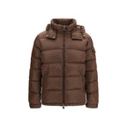 Brown Polyamide Full-Length Jacket