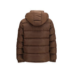 Brown Polyamide Full-Length Jacket