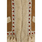 Beige Lamb Ovis Aries Aries Sleeveless Jacket