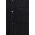 Black Cotton Full-Length Jacket