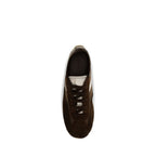 Brown Suede Leather Athletic Sneakers