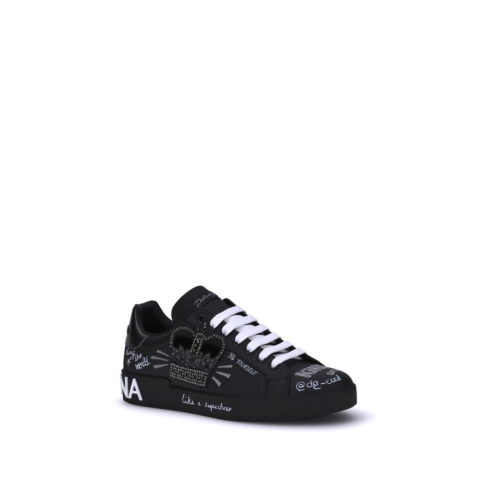 Black Calf Leather Bos Taurus Athletic Sneakers