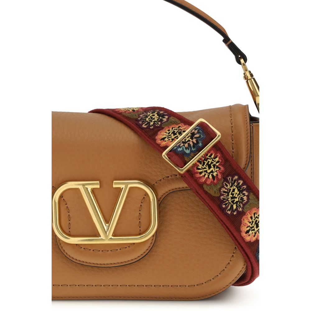 Beige Calf Leather Bos Taurus Shoulder Bag